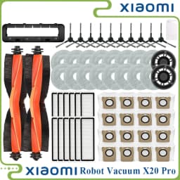 For Xiaomi Robot Vacuum X20 Pro Vacuum Parts Accessories Main Roller Side Brush Hepa Filter Mop Cloth Dust Bag