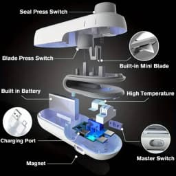 Portable Mini Sealer 2 in 1 Heat Sealer For Snacks Home use rechargeable sealer Vacuum Sealer Snacks plastic bag heat sealer