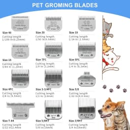 Professional Pet Dog Grooming Detachable ceramic blade Compatible with Andis/Oster A5/Wahl KM Series Animals Clippers