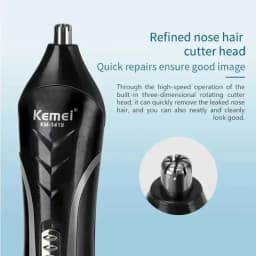 Kemei KM-1419 Rechargeable Electric Hair Clipper Men'S Household Shaver Hair Trimmer and Nose Trimmer 3 in 1 Hair Clippers Men