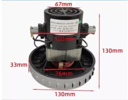 220V 1400W Universal Vacuum Cleaner Motor 130mm Diameter for Karcher Midea Rowenta Vacuum Replacement Copper Wire Motor