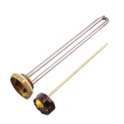 DERNORD 48v 96v with Thermostat Tubular DC Heating Element SUS304 250W/450W/1000W/1500W DN32 Heater Immersion for Water