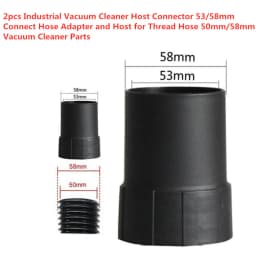 2P Industrial Vacuum Cleaner Host Connector 53/58mm,Connect Hose Adapter and Host for Thread Hose 50mm/58mm,vacuum Cleaner Parts