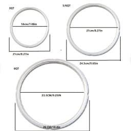 1 Piece of Food Grade Silicone Sealing Ring for Instant Pot - Alternative Rubber Sealing Ring for 3, 5, 6, and 8 Quart Pots