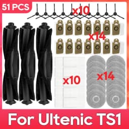 Compatible with Ultenic TS1 Parts Accessories Main Side Brush Filter Mop Dust Bag Robot Vacuum Cleaner Kits