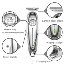 Kemei KM-1949 Gold or Silver All Metal Electric Hair Clipper KM-2028 Rechargeable Men's Shaver Professional Cordless Trimmer