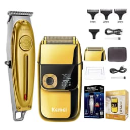 Kemei KM-1949 Gold or Silver All Metal Electric Hair Clipper KM-2028 Rechargeable Men's Shaver Professional Cordless Trimmer