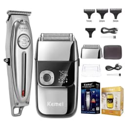 Kemei KM-1949 Gold or Silver All Metal Electric Hair Clipper KM-2028 Rechargeable Men's Shaver Professional Cordless Trimmer