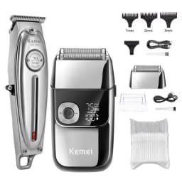 Kemei KM-1949 Gold or Silver All Metal Electric Hair Clipper KM-2028 Rechargeable Men's Shaver Professional Cordless Trimmer