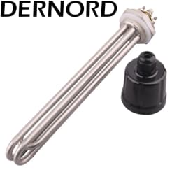DERNORD 3KW/4.5KW/6KW/9KW/12KW 220V/380V Electric Heating Element for Water 1.5" Thread SUS304 Immersion Boiler Tubular Heater