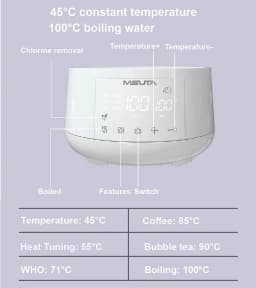 1200ml Smart Constant Temperature Milk Regulator Glass Kettle Baby Milk Powder Electric Kettle Multifunctional Milk Warmer 220V