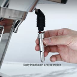 Coffee Steam Spout Nozzle Stainless Steel Coffee Machine Steam Nozzle Pressure Resistant Easy Cleaning Silicone Rings for Cafe