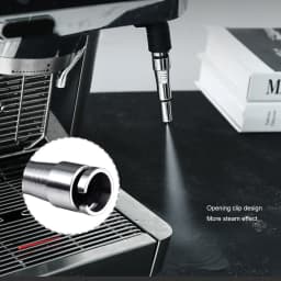 Coffee Steam Spout Nozzle Stainless Steel Coffee Machine Steam Nozzle Pressure Resistant Easy Cleaning Silicone Rings for Cafe