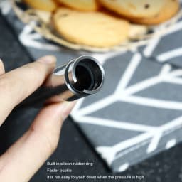 Coffee Steam Spout Nozzle Stainless Steel Coffee Machine Steam Nozzle Pressure Resistant Easy Cleaning Silicone Rings for Cafe