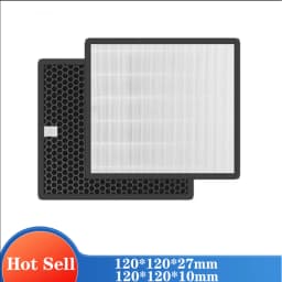 Custom Filter H13 Replacement HEPA Filter 120*120*27mm / Activated Carbon Filter 120*120*10mm Housing Clean Air Home