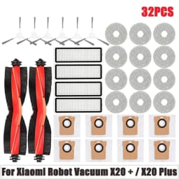 For Xiaomi Robot Vacuum X20 Plus Parts Main Side Brush Hepa Filter Mop Cloth Dust Bag Replacement Accessories