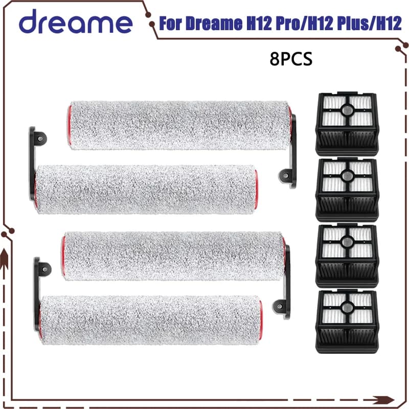 Dreame H12 Pro H15 Pro / H12 Plus / H12 Core Soft Brush Spare Parts Wet Dry Vacuum Cleaner Roller Hepa Filter Accessories