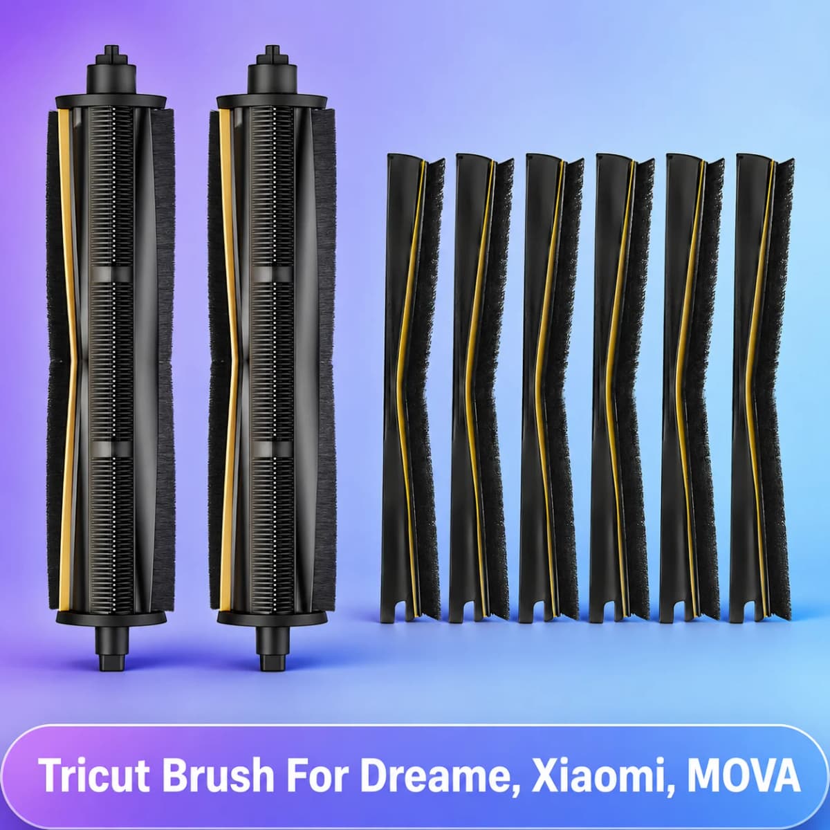 Tricut Brush Strip Fit For Dreame X30 X40 L40/L10s Ultra Gen 3, Xiaomi X20 Pro/X20+, MOVA P50 Pro/Z50/MOVA S70 Ultra Roller