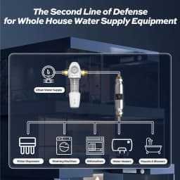 ALTHY AL-WS200 Whole House Water Descaler Scale Inhibition Softener System Large Flow Anti Limescale Corrosion & Hard water