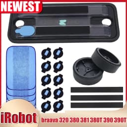 Wheel Tire Mop Cloth Water Cap Replacement for IRobot Braava 320 380 381 380T 390 390T Mint 4200 4205 5200 5200C