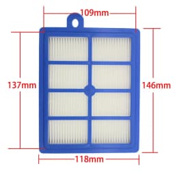 Washable 1PCS Dust Hepa Filter H12 H13+2PCS Motor Cotton Filter for Philips Electrolux AEG Vacuum Cleaner Replacement Parts