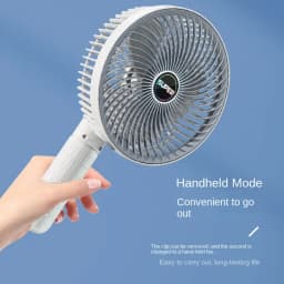 Portable Clip Fan USB Rechargeable 3-gears Wireless Electric Handheld Fan Clip Circulator Cooling Fan For Camping Desktop Office