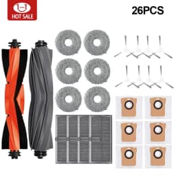 For Xiaomi Mijia M30S D103CN robot vacuum cleaner Accessories Main Side Brush Hepa Filter Mop Cloth Dust Bag Replacement Parts