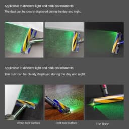 Hot sale Vacuum Cleaner Dust Display LED Lamp, Reveal Microscopic Dust & Illuminate Invisible Pet Hair Cat Dog Fur, USB Charging