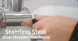 Dishwasher Safe,Stainless Steel Slicer/Shredder Attachment for KitchenAid Stand Mixer, Salad Machine Vegetable Slicer Maker