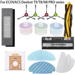 For Ecovacs Deebot T8 AIVI T8 Max T8 T9 Power/Max N8 Pro Plus N8 Pro Robot Vacuum Cleaner Main Brush Fliter Mop Side Brush Parts