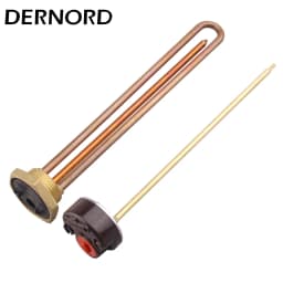 DERNORD 220V Electric Water Heater with Thermostat Temperature Control Switch 1 1/4 inch Thread DN32 Heating Element