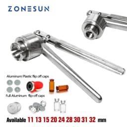 ZONESUN ZS-PVC1 Handheld Vial Crimper Sealer Manual Capper for 11-32mm Aluminum & Flip-Off Caps Bottle Capping Tool