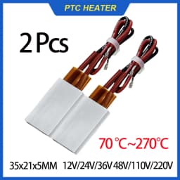 2 Pcs PTC Heater Sheet Constant Temperature Incubation 12V~220V Aluminum Shell PTC Heater Accessories Air Conditioner Part 35*21