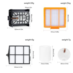 For Shark AV2500AE AV2501AE RV2502AE Robot Vacuum Accesso Main Side Brush Hepa Filter Spare Parts Replacement Kit Pack