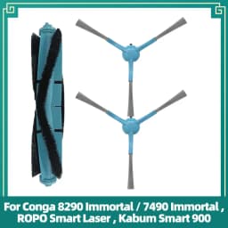 Replacement Parts Fit for Conga 8290/7490 Immortal, ROPO Smart Laser, Kabum Smart 900 Roller Side Brush Filter Mop Dust Bag