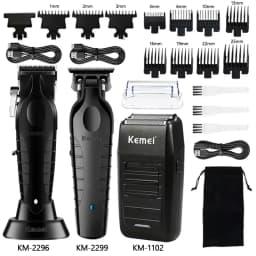 Kemei Hair Clipper Kit KM-2296 KM-2299 KM-1102 Men's Electric Hair Trimmer Machine Professional Hair Cutting Machine for Men