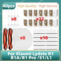 Compatible for Xiaomi Lydsto R1 /R1A /R1 Pro /S1 /L1 Parts Main Side Brush Hepa Filter Mop Pad Dust Bag Replacement Parts