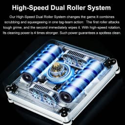 Window Vacuum Robot Cleaner ABIR WD10, Dual Roller System,6-Way Water Spary,10000Pa Suction,AI Chip,Smart Home Wall Glass Clean