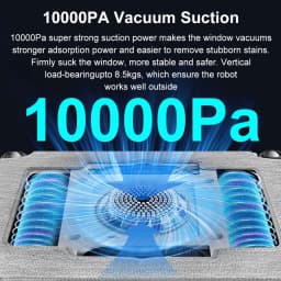 Window Vacuum Robot Cleaner ABIR WD10, Dual Roller System,6-Way Water Spary,10000Pa Suction,AI Chip,Smart Home Wall Glass Clean