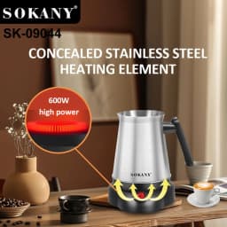 800ML Electric Kettle Turkish Greek Coffee Moka Tea Pot Maker Machine Stainless Steel Portable 6 Cups Boiling Water 220V 전기포트