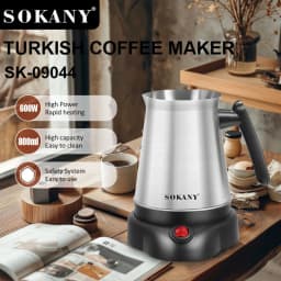 800ML Electric Kettle Turkish Greek Coffee Moka Tea Pot Maker Machine Stainless Steel Portable 6 Cups Boiling Water 220V 전기포트