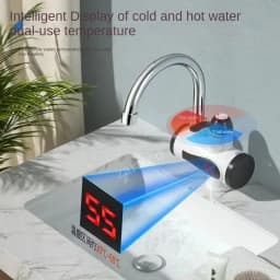 3000W Electric Kitchen Water Heater Tap Instant Hot Water Faucet Heater Cold Heating Faucet Tankless Instantaneous Water Heater