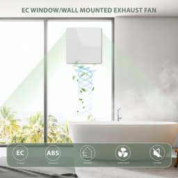 KCvents Wall Mount Exhaust Fan 100/150 mm Reversible with Remote Control for Bathroom, Kitchen, Home, Attic Ventilation Fan
