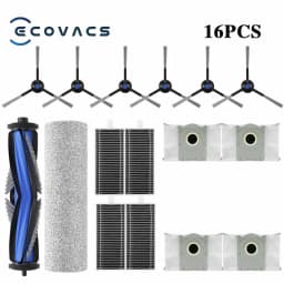 Ecovacs X8 Pro Omni Robot Vacuum Spare Parts Main Side Brushes Mop Cloths HEPA Filters Dust Bags Accessories