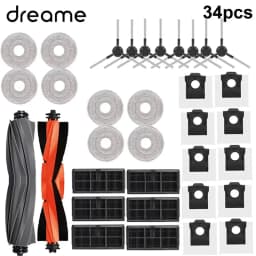 Dreame L10s Pro Ultra Heat, X30 Ultra, X30 Pro Accessories Vacuum Cleaner Replacement Main Side Brush Filter Mop Dust Bag