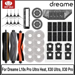 Dreame L10s Pro Ultra Heat, X30 Ultra, X30 Pro Accessories Vacuum Cleaner Replacement Main Side Brush Filter Mop Dust Bag
