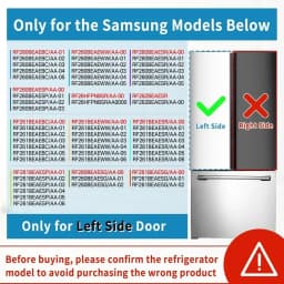 DA97-12657A Refrigerator Door Shelf Replacement (LEFT Side) for Samsung RF262BEAESR, RF261BEAESR RF260BEAESG, RF260BEAESR
