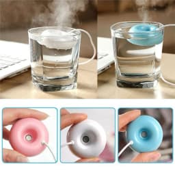 Mini Donut Negative Ion Humidifier USB Round Household Air Purifier for Home Office Desktop Donut Steam Diffuser Mini Sprayer