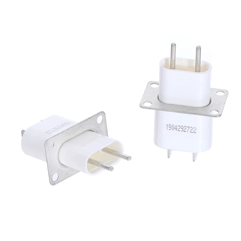 2 pcs Microwave Oven Magnetron Tube with Through-Core Capacitor Pin Sockets Electronic Converter for Home Appliance Repair