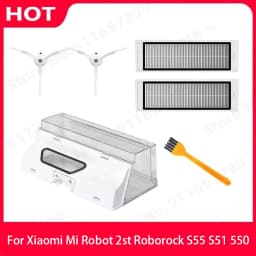 For Xiaomi Mi Robot 2st Roborock S55 S51 S50 S6 T6 Dust Box Spare Parts Vacuum Cleaner Hepa Filter Replacement Accessories